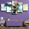 5 panel canvas art framed prints DOTA 2 Skywrath Mage live room decor-1440 (1)