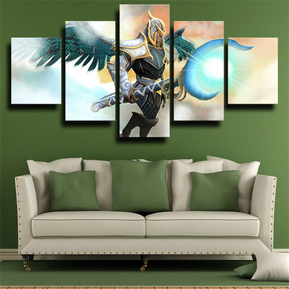 5 panel canvas art framed prints DOTA 2 Skywrath Mage live room decor-1440 (2)