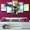 5 panel canvas art framed prints DOTA 2 Skywrath Mage live room decor-1440 (3)