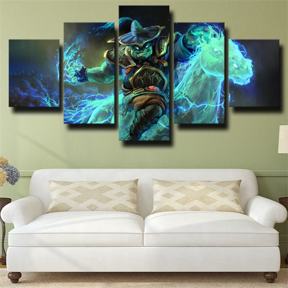 5 panel canvas art framed prints DOTA 2 Storm Spirit decor picture-1454 (3)