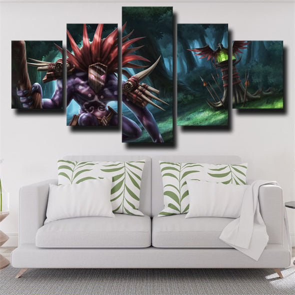 5 panel canvas art framed prints DOTA 2 Witch Doctor decor picture-1485 (2)