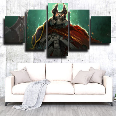5 panel canvas art framed prints DOTA 2 Wraith King live room decor-1488 (1)