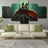 5 panel canvas art framed prints DOTA 2 Wraith King live room decor-1488 (2)