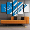 5 panel canvas art framed prints Detroit Lions home decor-1208(3)