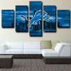 5 panel canvas art framed prints Detroit Lions wall picture-1201 (2)