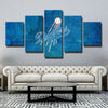 5 panel canvas art framed prints Dodgers Blue sky decor picture-4007 (3)