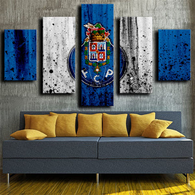 5 panel canvas art framed prints FC Porto home decor-1207 (1)