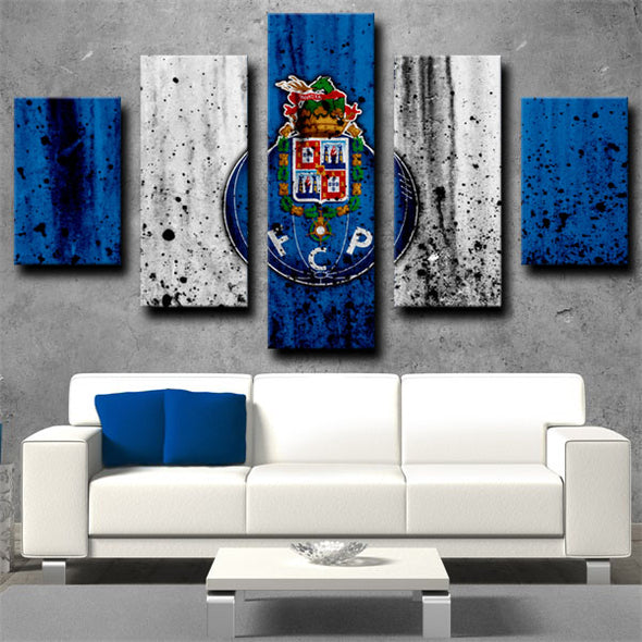 5 panel canvas art framed prints FC Porto home decor-1207 (2)