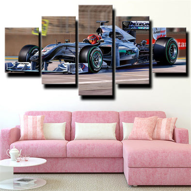 5 panel canvas art framed prints Formula 1 Car Mercedes AMG picture-1200 (1)