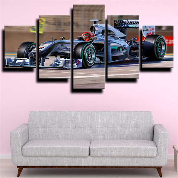 5 panel canvas art framed prints Formula 1 Car Mercedes AMG picture-1200 (3)