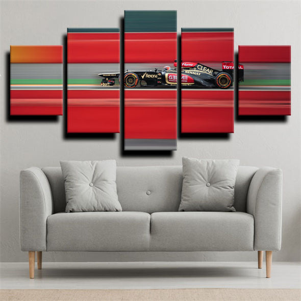 5 panel canvas art framed prints Formula 1 Car  live room decor-1200 (1)