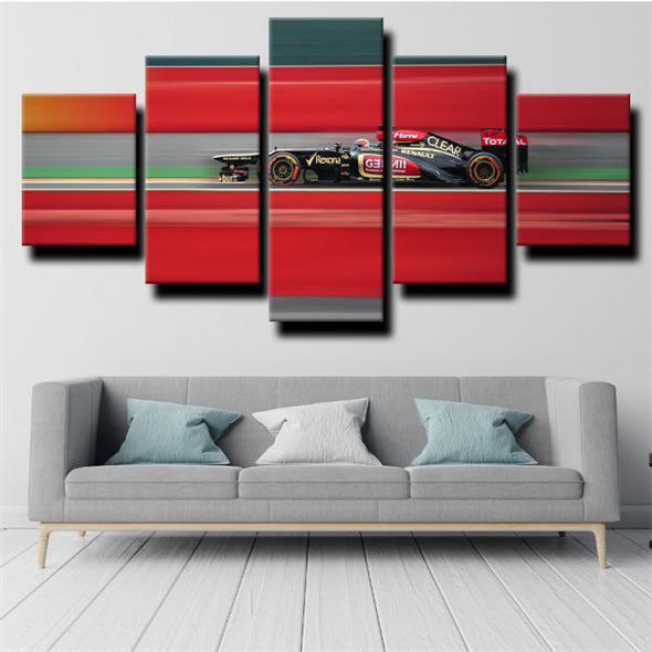 5 panel canvas art framed prints Formula 1 Car  live room decor-1200 (2)