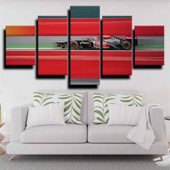 5 panel canvas art framed prints Formula 1 Car  live room decor-1200 (3)