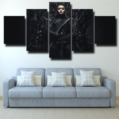 5 panel canvas art framed prints Game of Thrones Arya wall picture-1601 (1)
