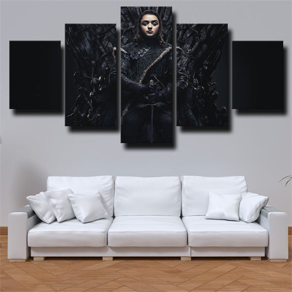 5 panel canvas art framed prints Game of Thrones Arya wall picture-1601 (3)