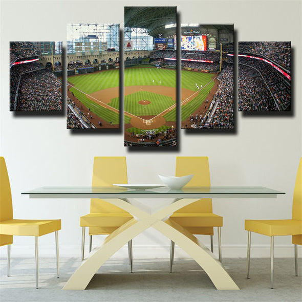5 panel canvas art framed prints Houston Astros home decor picture-1206 (3)