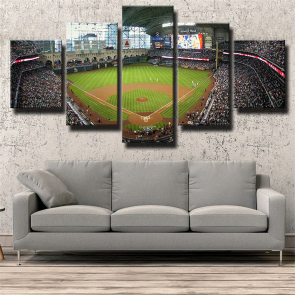 5 panel canvas art framed prints Houston Astros home decor picture-1206 (4)