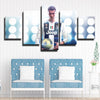 5 panel canvas art framed prints JUV Cris golden football home decor-1326 (1)
