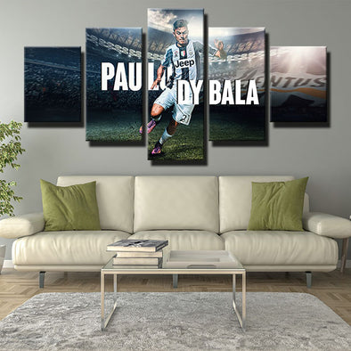 5 panel canvas art framed prints Juve Play football Dybala home decor-1293 (1)