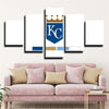 5 panel canvas art framed prints Kansas City Royals  Symbol wall decor1208(2)