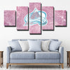 5 panel canvas art framed prints Lanches pink ice logo live room decor-1201 (3)