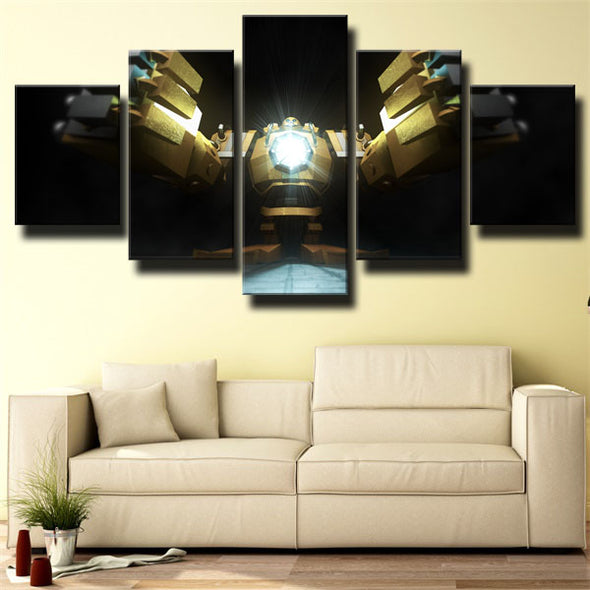 5 panel canvas art framed prints League Legends Blitzcrank home decor-1200 (1)