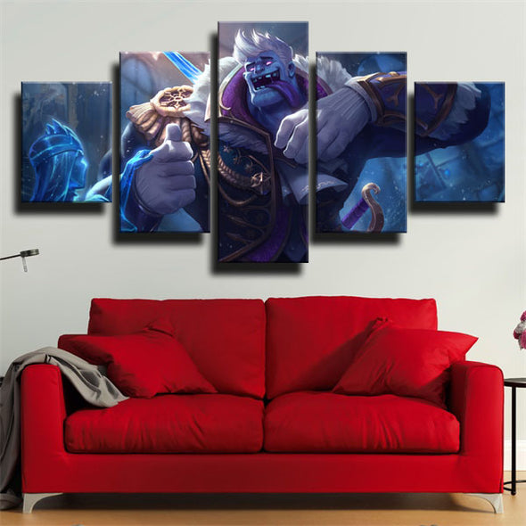 5 panel canvas art framed prints League Legends Dr. Mundo home decor-1200 (3)