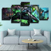 5 panel canvas art framed prints League Legends Ekko live room decor-1200 (3)