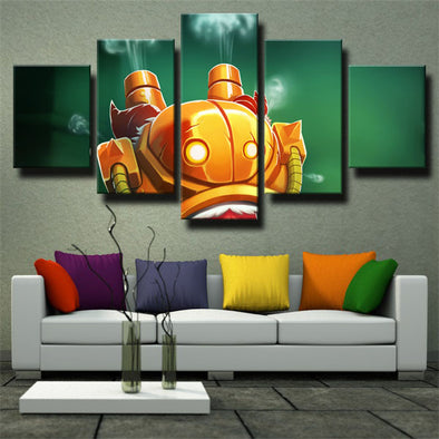 5 panel canvas art framed prints League Legends live room decor-1200 (1)