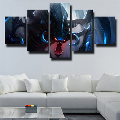 5 panel canvas art framed prints League Legends  live room decor-1200 (1)