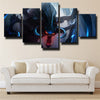 5 panel canvas art framed prints League Legends  live room decor-1200 (2)