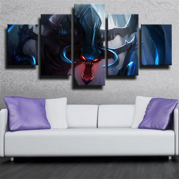 5 panel canvas art framed prints League Legends  live room decor-1200 (3)
