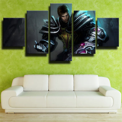 5 panel canvas art framed prints League Of Legends Garen wall picture-1200 (1)