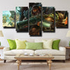 5 panel canvas art framed prints League Of Legends Graves home decor-1200 (2)