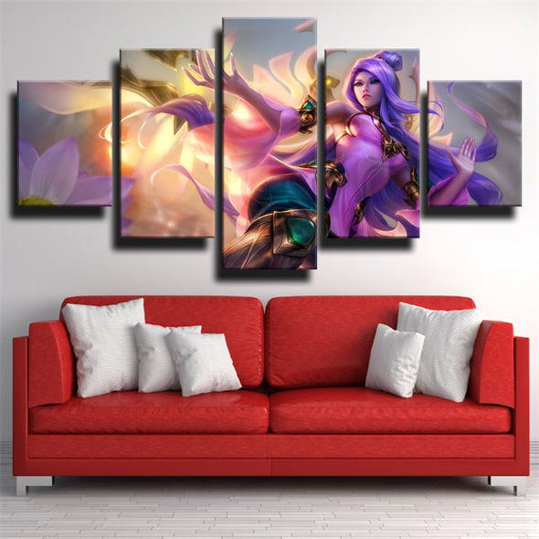 5 panel canvas art framed prints League Of Legends Irelia home decor-1200 (2)