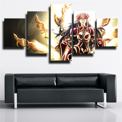 5 panel canvas art framed prints League Of Legends Irelia wall picture-1200 (1)
