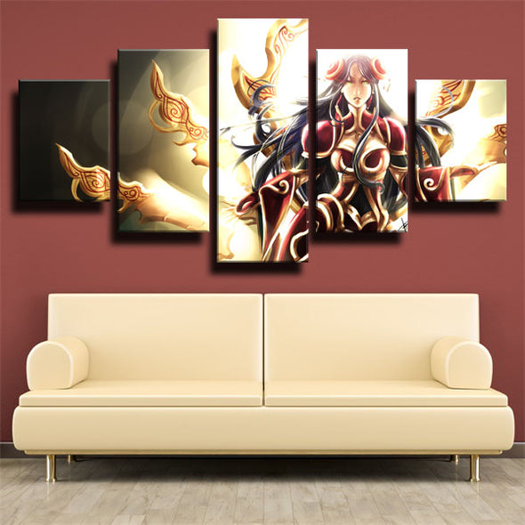 5 panel canvas art framed prints League Of Legends Irelia wall picture-1200 (2)