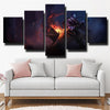 5 panel canvas art framed prints League Of Legends Jax home decor-1200 (1)