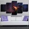 5 panel canvas art framed prints League Of Legends Jax home decor-1200 (2)