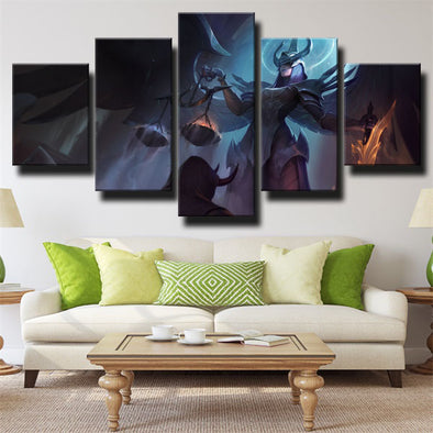 5 panel canvas art framed prints League Of Legends Kayle home decor-1200 (1)