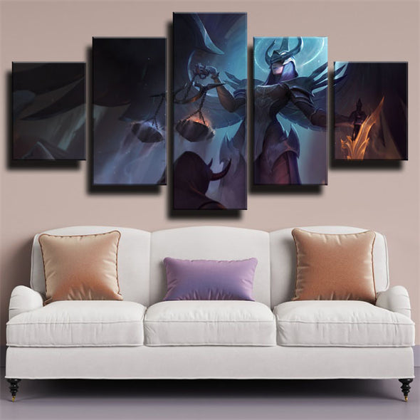 5 panel canvas art framed prints League Of Legends Kayle home decor-1200 (3)