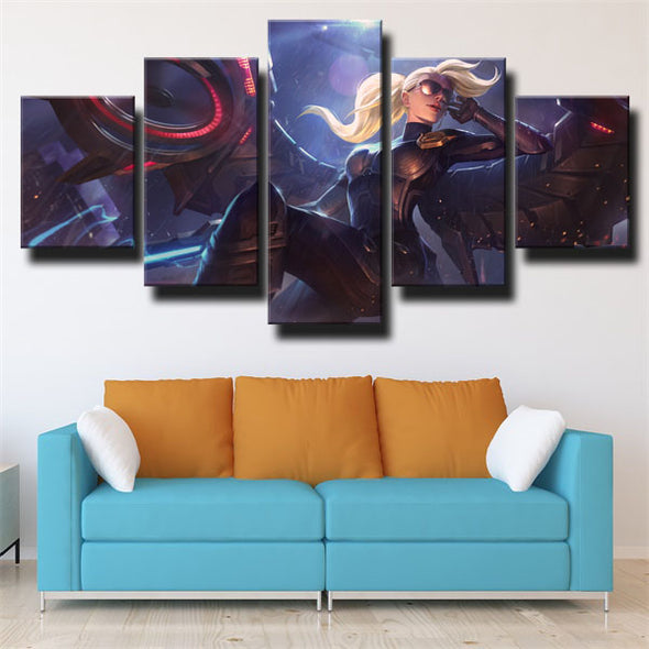 5 panel canvas art framed prints League Of Legends Kayle wall decor-1200 (1)