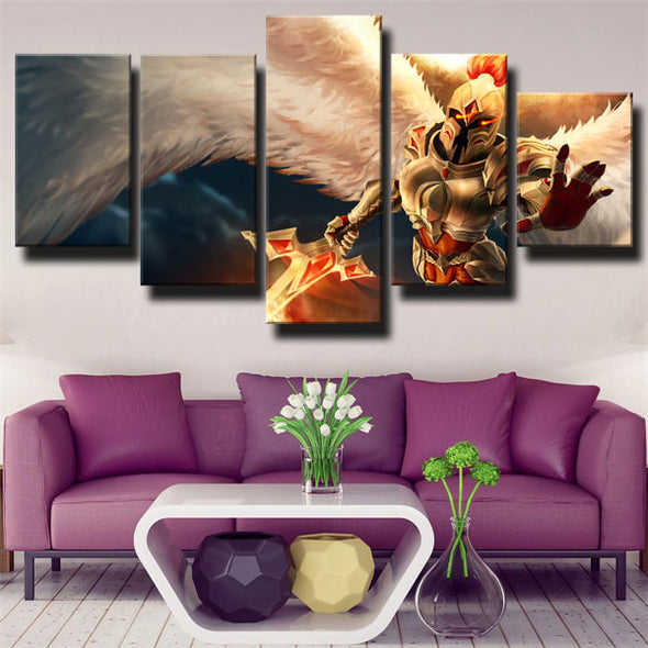 5 panel canvas art framed prints League Of Legends Kayle wall picture-1200 (1)