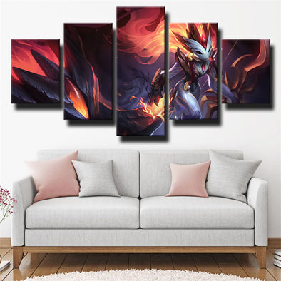 5 panel canvas art framed prints League Of Legends Kindred  picture-1200 (1)