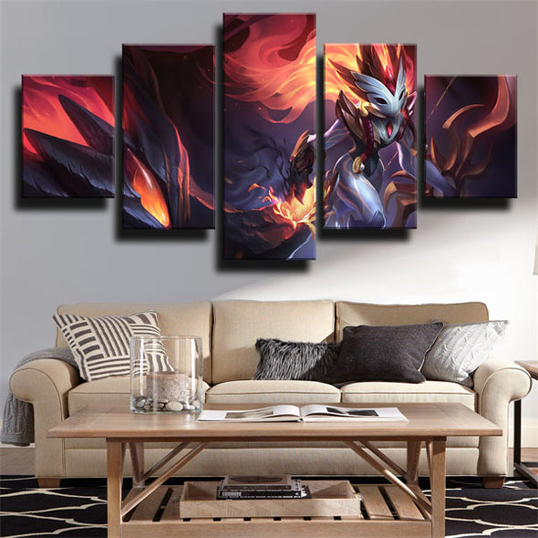 5 panel canvas art framed prints League Of Legends Kindred  picture-1200 (2)