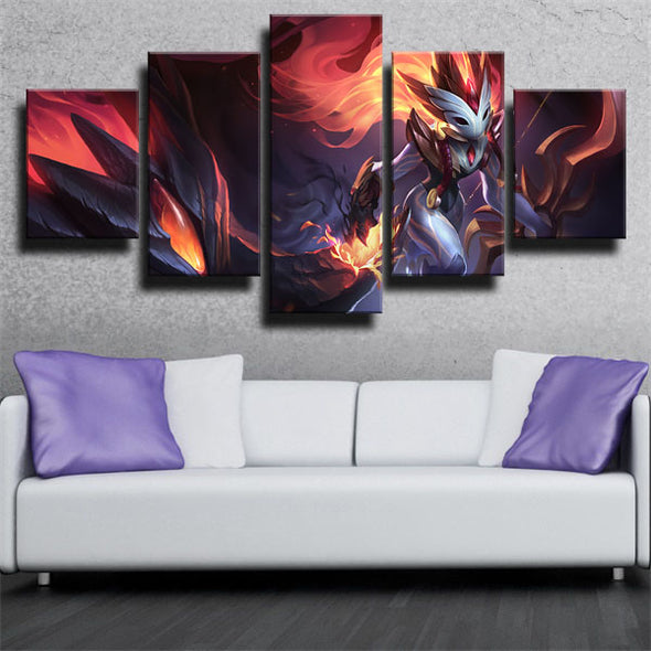 5 panel canvas art framed prints League Of Legends Kindred  picture-1200 (3)