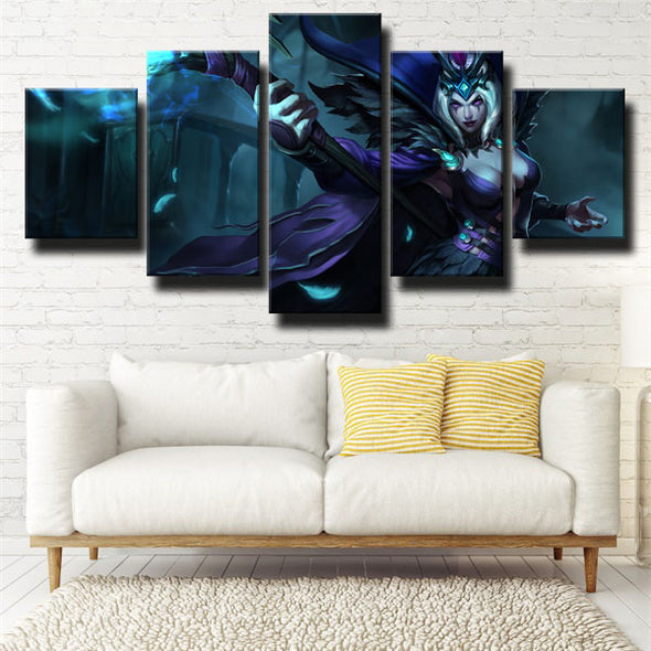 5 panel canvas art framed prints League Of Legends LeBlanc  picture-1200 (3)