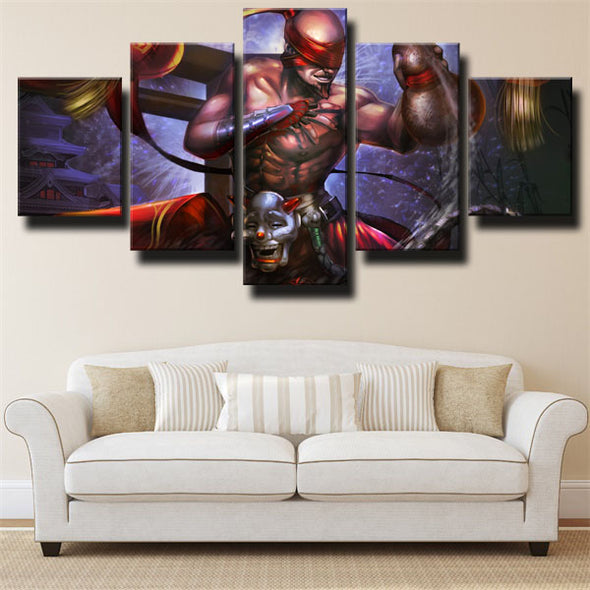 5 panel canvas art framed prints League Of Legends Lee Sin  picture-1200 (2)