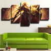 5 panel canvas art framed prints League Of Legends Leona wall decor-1200 (3)