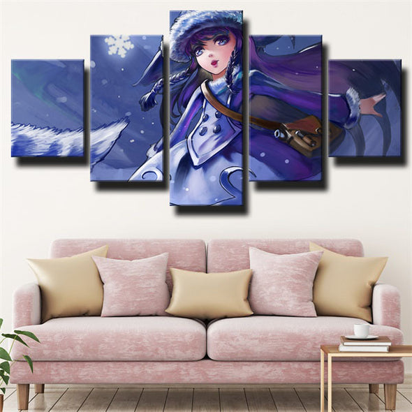 5 panel canvas art framed prints League Of Legends Lulu wall decor-1200 (3)